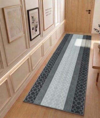 Custom Size Hallway Runner Rug Grey Color 31 inch Wide Select Your Length Non-Slip (Skid Resistance) Rubber Backing 5 feet x 31 inch - color: Chain Grey, size: 2'7" x 5' (Runner)