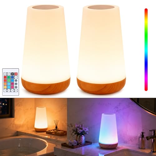cambk Shower Waterproof Lamp for Bathroom, Rechargeable Mood Light for Inside Shower with Color Changing & Dimmable Brightness, Wireless Ambient Night Bath Lighting(2 Pack) - size: 2 Pack