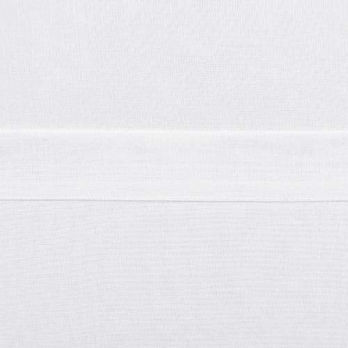 DWCN White Faux Linen Sheer Curtains - Grommet Voile Window Curtain Drapes for Bedroom Living Room 46 x 54 inch Length, Set of 2 - color: White, size: 46"W x 54"L (Pack of 2)