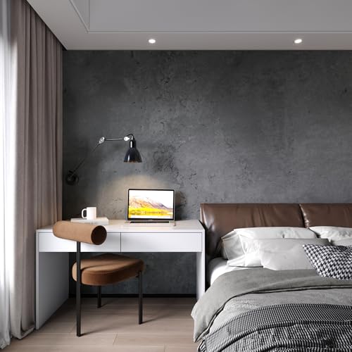 TOTIO Gray Concrete Wallpaper 16x354 inch Matte Thick Dark Grey Cement Contact Paper Peel Stick Countertop Cover Removable Waterproof Adhesive Furniture Stickers Industrial Style Vinyl Wall Paper - color: Charcoal/Gray, size: 16" x 354"