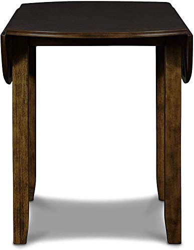New Classic Furniture Gia 3-Piece Drop Leaf Dining Table Set with 2 Chairs, 42-Inch, Brown - color: Brown, size: Dining Set