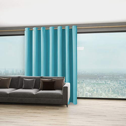 BONZER Extra Wide Room Divider Curtain Total Privacy | Wall Noise Reducing Blackout Curtains for Apartment, Studio, 96L x 150W Inch (8L x 12.5W ft), 1 Panel, Teal - color: Teal, size: 150"W x 96"L (Pack of 1)