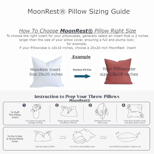 MoonRest® Synthetic Down Alternative 16x24 Lumbar Pillow Insert Form, for Decorative Throw Pillow, Sofa, Cushions, Body and Bed - Pack of 2- Size 16“X 24” - style: 2 PACK - 16 x 24