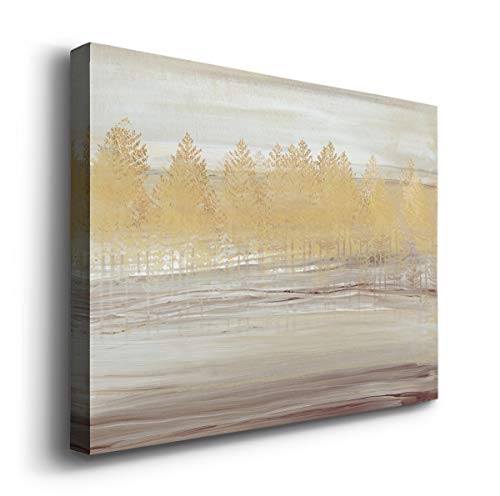 Renditions Gallery Canvas Nature Wall Art Modern Paintings & Prints Decorations Golden Sandy Beach Trees Wall Hanging Desert Artwork for Bedroom Dining Room Office Kitchen - 8"x12" LT10 - color: Golden Trees, size: 12"L x 8"W