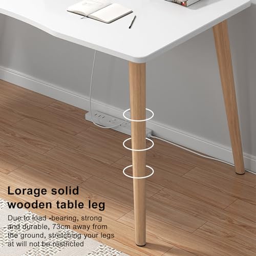Computer Desk, Small Home Office Desk for Bedroom, Modern Simple Style Computer Gaming Desk, 27.56x15.75x28.74 inches, 150kg Bearing, White - color: White 100cm