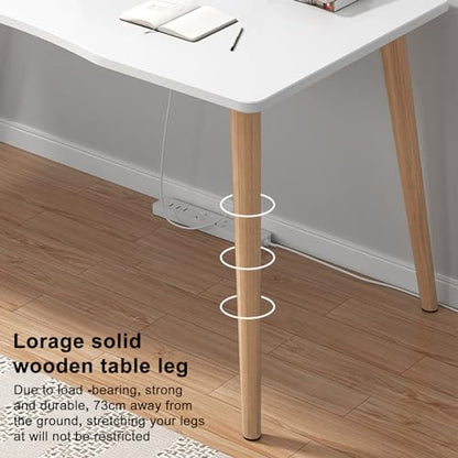 Computer Desk, Small Home Office Desk for Bedroom, Modern Simple Style Computer Gaming Desk, 27.56x15.75x28.74 inches, 150kg Bearing, White - color: White 100cm
