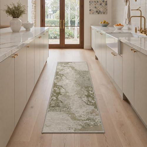 BEIMO 5X7 Modern Abstract Area Rug, Washable Non Slip Soft Living Room Rug | Artistic Rug in Dusty Beige, Soft Faux Wool Rug for Bedroom and Dining Room, Non-Shedding, Easy Care, Lightweight, Low Pile - color: Dusty Beige, size: 5' x 7' (Rectangular)