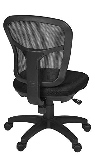 Niche Regency Armless Harrison Mesh Back Swivel Task Office Chair- Black
