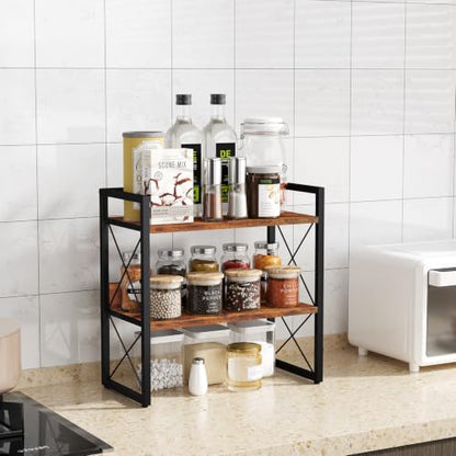 YINMIT 3-Tier Countertop Shelf Organizer, Kitchen Spice Rack for Coffee Bar | Space-saving storage for spices,skincare,toiletries,mugs and jars,for pantry,bathroom vanity,home office and dorm rooms