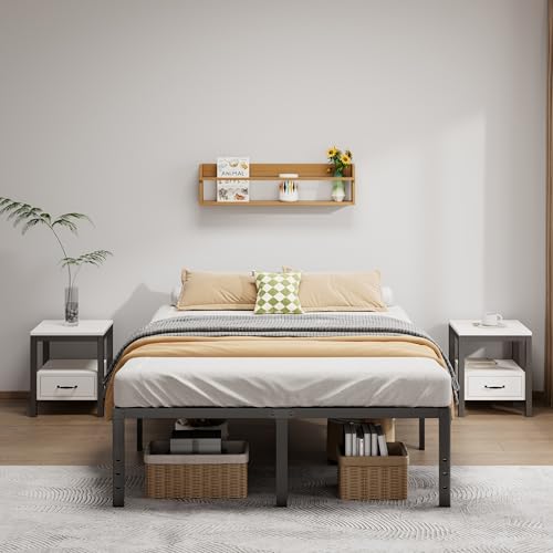 LUMUNANCE Metal Bed Frame Queen Size - 18 Inch Heavy-Duty Queen Platform Bed Frame No Box Spring Needed, Easy Assembly, Noise-Free, Sturdy Mattress Foundation, Underbed Storage Space - size: Queen, style: 18 Inch