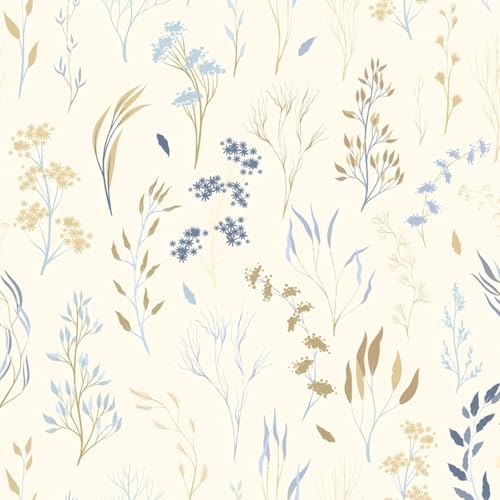 Floral Wallpaper Peel and Stick Wallpaper 17.3''x197'' Boho Flower Wall Paper Self Adhesive Removable Contact Paper Vinyl for Bathroom Wall Covering Shelf Cabinets Decor - color: Beige, size: 17.3" x 197"