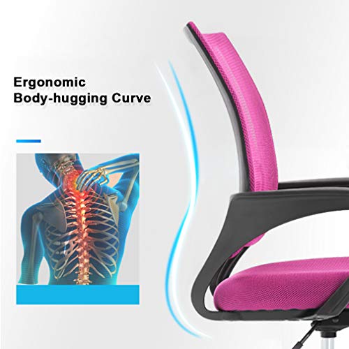 Office Chair Desk Chair Computer Chair Ergonomic Executive Swivel Rolling Chair with Lumbar Support,2 Pack - color: Pink, size: 2 Pcs