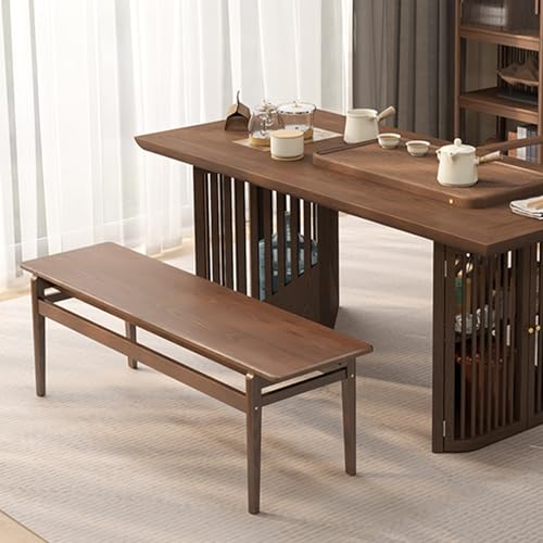 Dining Bench, Narrow Wood Bench, Dining Room Bench with Beam, Table Benches, Entryway Bench, Sturdy and Stable(Natural,80cm/31.4in) - color: Natural, size: 80cm/31.4in