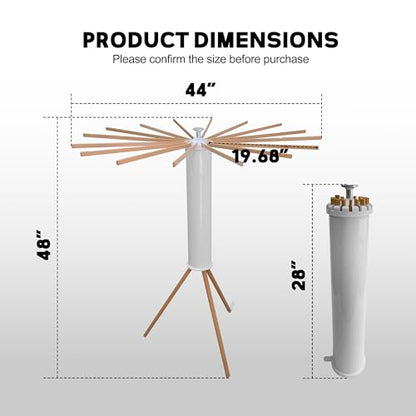 Clothes Drying Rack Foldable, Rotary Tripod Laundry Drying Rack,16 Wooden Poles,Rotatable Portable Floor Standing Clothes Airer,Laundry Drying Rack Floor Standing