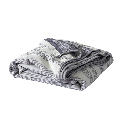 Blanktes Queen Size for Bed-70% Rayon Derived from Bamboo & 30% Cotton Breathable Blanket for Hot Sleepers，Lightweight and Soft Cooling Throws for Summer，Navy，90x90 inches - color: Navy Blue, size: Queen (90" x 90")