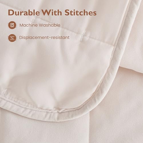 ALPHA HOME Cotton Lightweight Coverlet Set, Queen | 3 PCS, beige, striped, soft, all-season, machine washable, contemporary style - color: Beige, size: Queen