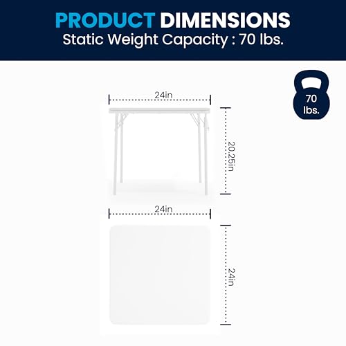 Flash Furniture Mindy Kids 5-Piece Folding Table and Chair Set, White | Daycare and Classroom, Children's Activity Table, Portable - color: White, size: 5 Piece Set