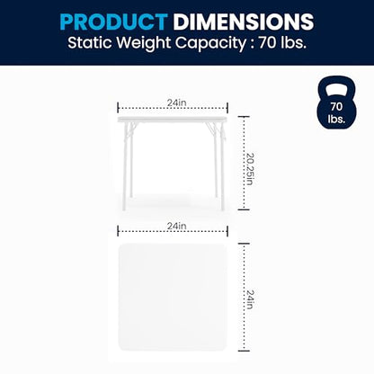 Flash Furniture Mindy Kids 5-Piece Folding Table and Chair Set, White | Daycare and Classroom, Children's Activity Table, Portable - color: White, size: 5 Piece Set