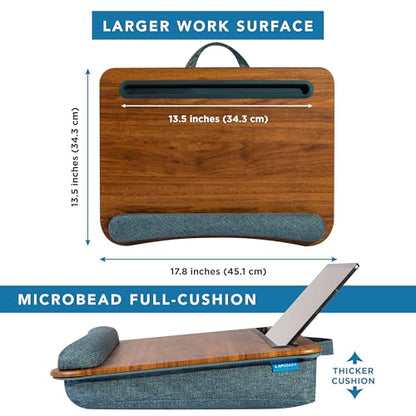 LAPGEAR Portable Laptop Lap Desk – Espresso Woodgrain, Fits 15.6" Laptops - color: Espresso Woodgrain