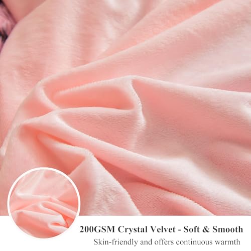 XeGe Cheetah Print Fluffy Faux Fur Duvet Cover Set, Twin, Black and Pink | 2 Pieces Soft Plush Shaggy Fuzzy Bedding Set(1 Faux Fur Leopard Print Comforter Cover + 1 Furry Pillowcase), Zipper Closure - color: Cheetah Print Black and Pink, size: Twin