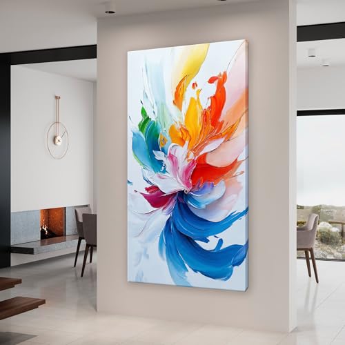 TAIJXAGSG Abstract Wall Art Living Room Prints Colorful Abstract Art Decorations Blue Canvas Wall Art Decor Prints Poster 24"X 48" Home Wall Decor Artwork Painting Pictures For Bedroom Artwork - color: QUN8H, size: 48"L x 24"W