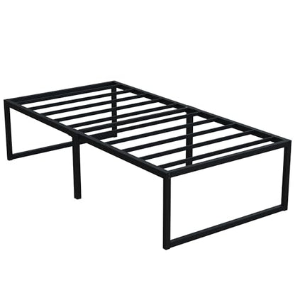 EMODA 18 Inch Narrow Twin Bed Frame 30x75, Heavy Duty Metal Platform No Box Spring Needed, Easy Assembly Noise Free, Black | No Box Spring Needed, Easy Assembly Noise Free, Black - color: Black, size: Narrow Twin, style: 18 inch