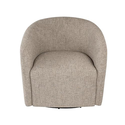 HomePop 360° Swivel Barrel Accent Chair - Midtone Gray Fabric - color: Midtone Gray