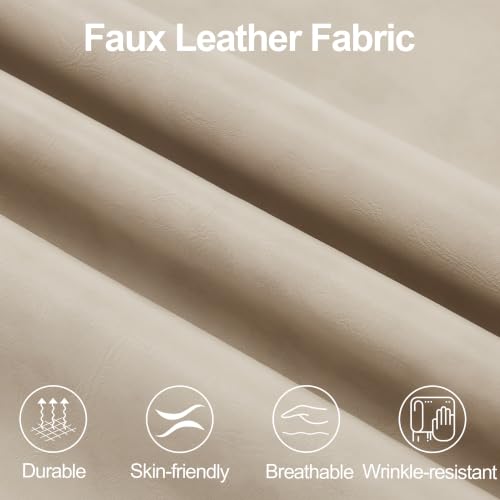 Faux Leather 360° Swivel Barrel Accent Chair, Upholstered Mid Century Modern Reading Lounge Chair with Wooden Armrests & Solid Rotating Metal Base for Living Room Bedroom, Cream Beige - color: Cream Beige, size: 1 Pack