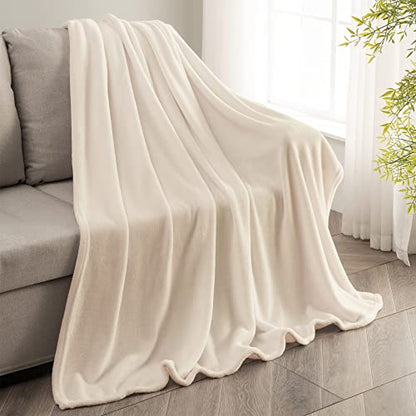 BEDELITE Fleece Blanket Soft Plush Twin Size Blanket Beige 60"x80" | Ultra Soft Fleece, Plush Microfiber, Lightweight Warmth, All Season Comfort, Fade Resistant, Machine Washable, Couch Sofa Bed - color: Beige, size: Twin(60"x80")