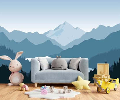 Jdayda Modern Mountain Wallpaper Natural Landscape Woodland Lake | 106"x75" Not Self-Adhesive Wall Mural for Bedroom Living Room - color: MURAL-0057, size: 106" x 75"