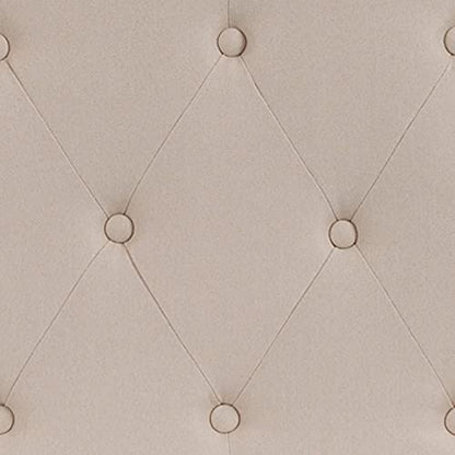 EMMA + OLIVER Tufted Upholstered King Size Headboard in Beige Fabric - color: Beige, size: King