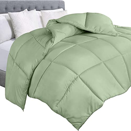 Utopia Bedding Twin Comforter, Duvet Insert, Sage Green, 64 x 88 Inches | Soft and Fluffy Down Alternative Bed Comforter, All Season, Breathable, Corner Tabs, Box Stitched, Durable, Machine Washable - color: Sage Green, size: Twin