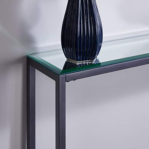 SEI FURNITURE Darrin Narrow console table, Gray - color: Gunmetal Gray