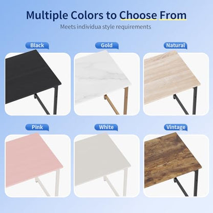 BestOffice Computer Desk,Home Office Desk, Modern Simple Style for Home Office Study Writing (Brown, 32 Inch) - color: Brown, size: 32 Inch