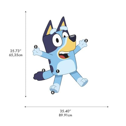 RoomMates Bluey Peel and Stick Giant Wall Decals, RMK5458GM - style: Bluey