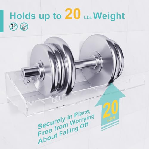 Bakzon Adhesive Shower Caddy, 5 Pack Acrylic Shower Shelves Bath Organizers With Large Capacity, No Drilling Shelves for Bathroom Storage - style: Shower Organizer-5 Pack