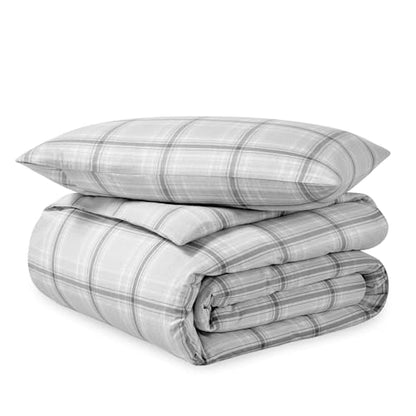 Bare Home Flannel Duvet Cover Set (Twin/Twin XL, Glencoe Tartan Plaid) | 100% Cotton, Velvety Soft, Heavyweight, Premium Flannel, Double Brushed, Includes Sham Pillow Cover - color: 16 - Tartan Plaid (No Comforter), size: Twin/Twin XL