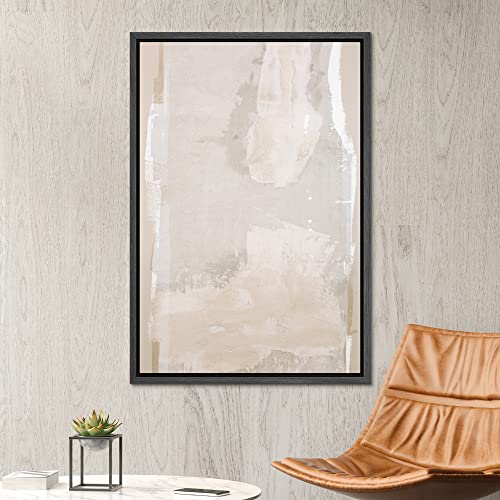 SIGNWIN Framed Canvas Print Wall Art Pastel Grunge Watercolor Gray Landscape Abstract Shapes Illustrations Modern Art Decorative Minimalism Calm/Zen for Living Room, Bedroom, Office - 16"x24" Black - color: As07-2212-yuk18, size: 24"L x 16"W