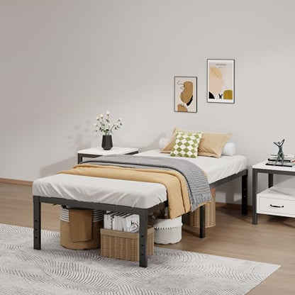 LUMUNANCE Metal Bed Frame Twin XL Size - 16 Inch Heavy-Duty Platform Bed Frame No Box Spring Needed, Easy Assembly, Noise-Free, Sturdy Mattress Foundation, Underbed Storage Space - size: Twin XL, style: 16 Inch