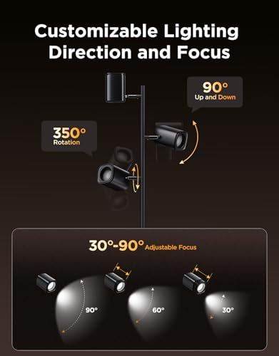 Govee Tree Floor Lamp with 3 Rotatable Lights, Compatible with Matter | LuminBlend Technology, Standing Lamp with 64 Dynamic Scenes, Music Sync, Smart Floor Lamp for Living Room, Bedroom, Office