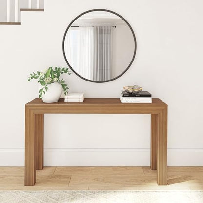 Plank+Beam Modern Console Table, 56 Inch, Pecan | Non-Toxic Finishes, Versatile Design, Modern Design, Easy Assembly, Modern Style, Quick Setup, Solid Wood - color: Pecan, size: 56 Inch