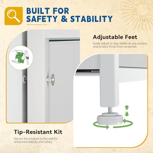 DWVO Dresser with 4 Drawers - Fabric Storage Tower | Organizer Unit for Bedroom, Living Room, Hallway, Closets - color: White, style: 4-Drawer