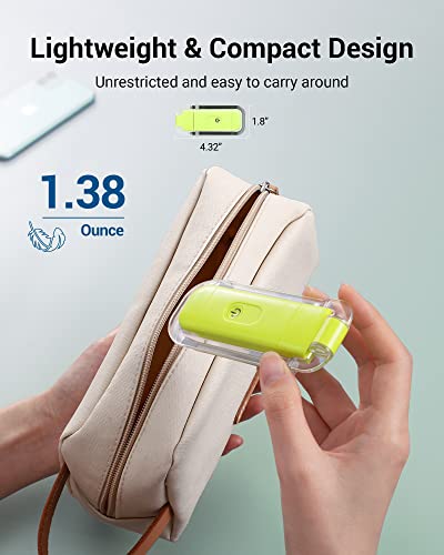 DEWENWILS USB Rechargeable Book Reading Light with Clip, LED Clip on Book Light for Reading at Night, Flexible Booklight for Kids, Warm White, Brightness Adjustable for Eye Protection (Green) - color: Green