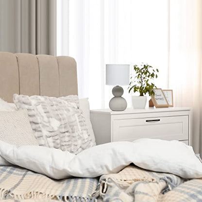Simple Designs LT1116-TAU Stacked Stone Age Table Lamp, Taupe Gray