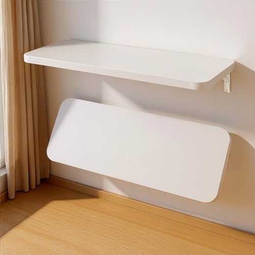 Wall Mounted Folding Table, Folding Desk, The Preferred Choice for Garages and Sheds/Home Offices/Laundries/Home Bars/Kitchens (White, 47.22" D x 19.68" W) - color: White, size: 47.22"D x 19.68"W