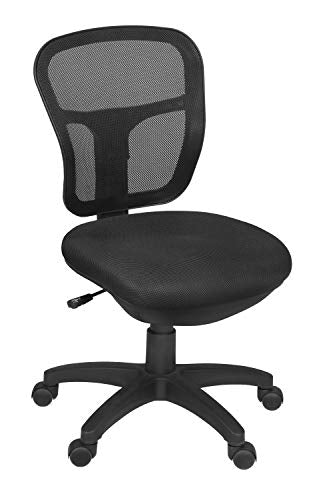 Niche Regency Armless Harrison Mesh Back Swivel Task Office Chair- Black