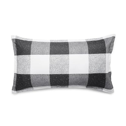 Amazon Basics Lightweight Microfiber Checkerboard Comforter Set, 3-Piece, King, Black/White - color: Checkerboard Pattern, Black/White, size: King