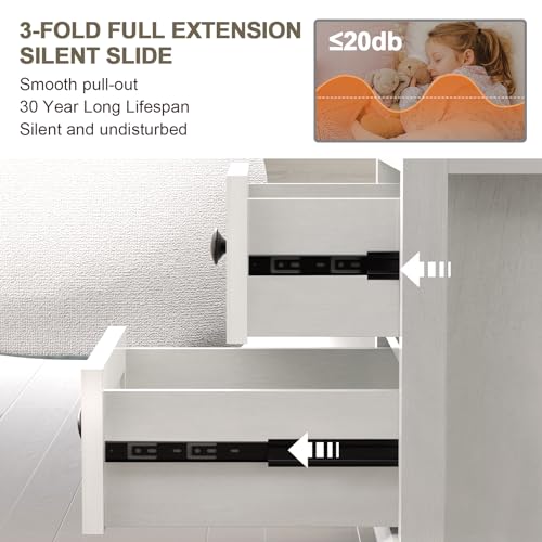 18" Wide End Table with Fast Charging Station Set of 2, 18” Wide Sofa End Table with Drawers,Storage Rustic Wood Storage Cabinet,Sofa Table for Living Room,White | 18” Wide Sofa End Table with Drawers,Storage Rustic Wood Storage Cabinet,Sofa Table for Liv