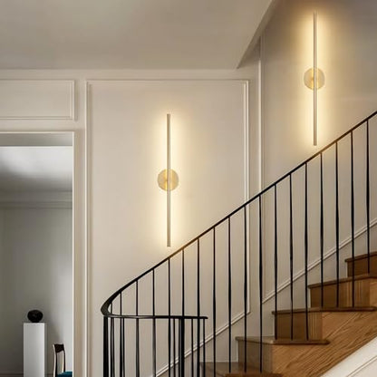 KARTOOSH Battery Operated Wall Sconces Set of Two Wireless Wall Lights | Rechargeable Wall Sconce with Remote 350°Rotate Dimmable 3000K LED Wall Lamp for Living Room, Bedroom - color: Gold, size: 24.4 Inches