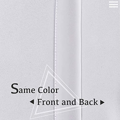 Turquoize Pure White Blackout Window Drapes Room Darkening Themal Insulated Grommet/Eyelet Top Nursery/Living Room Curtains for Bedroom/Living Room Each Panel 42 in x 54 in (W x L) (Set of 2 Panels) - color: Pure White, size: 42"W x 54"L (Pack of 2)